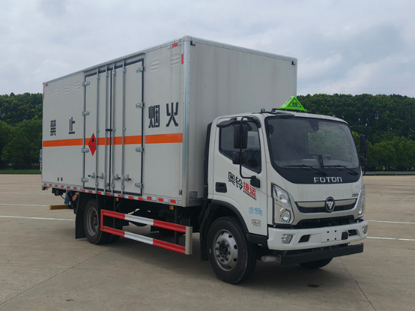 奧鈴5米2易燃?xì)怏w廂式運輸車